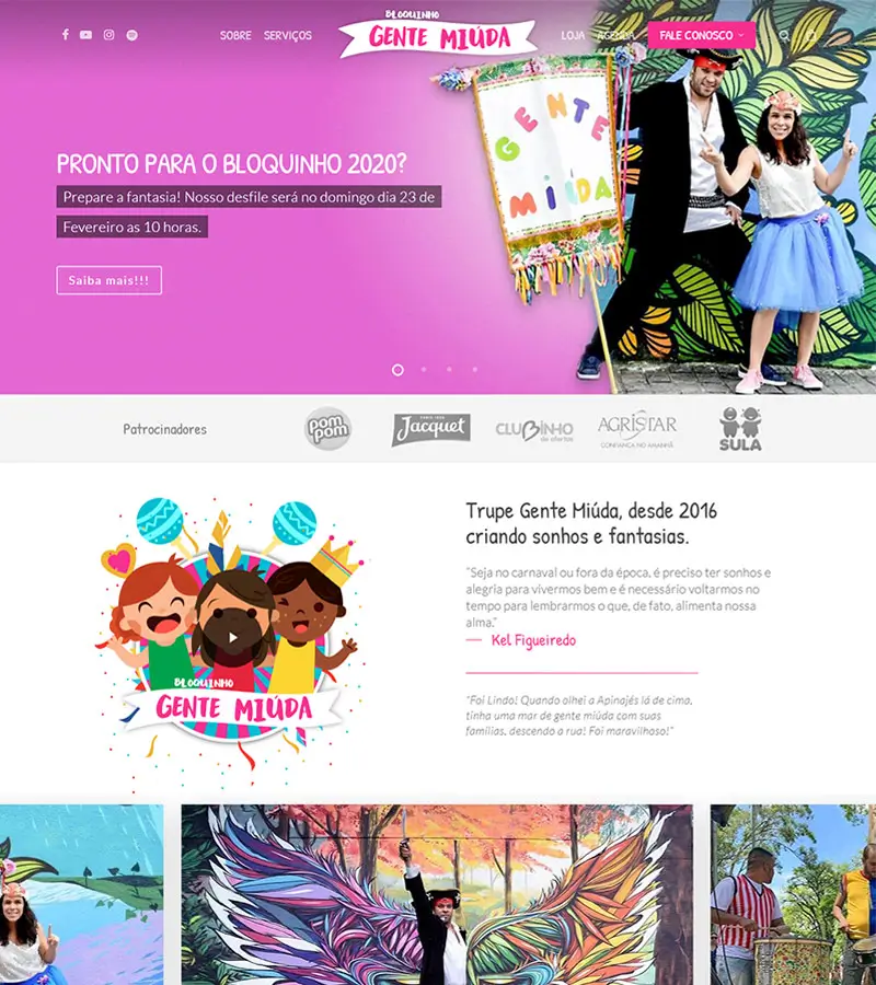 genteMiuda Criação de website Bloquinho Gente Miúda